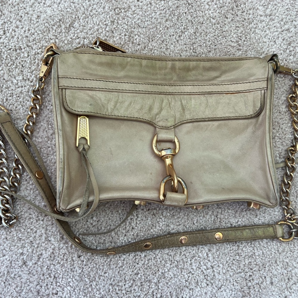 Beige Rebecca Minkoff Mini M.A.C. Crossbody bag
